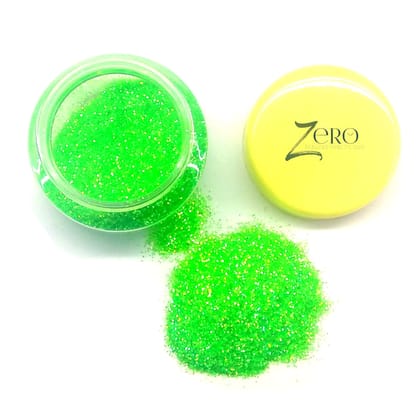 Brand Zero - Fluorescent Green Sparkling Dust - 15 Gms Jar