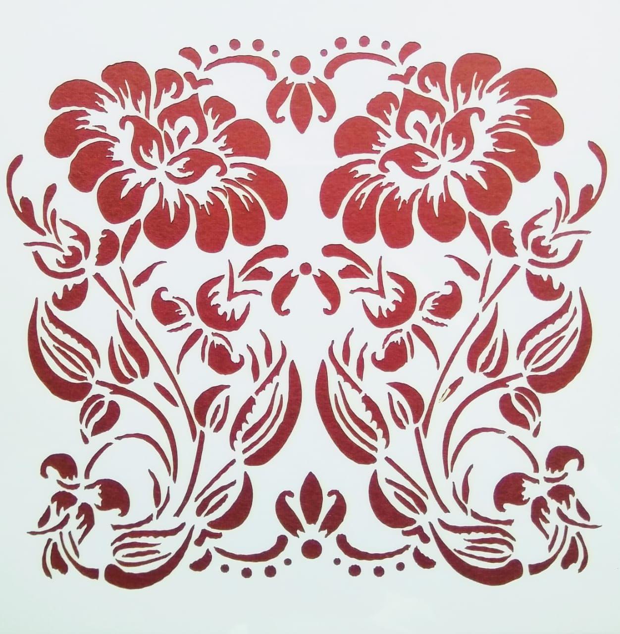 Floral love Stencil