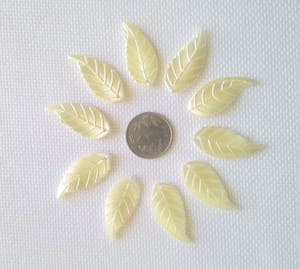 Leaves pearl finish charms - a set of 10 pcs
