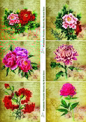 Brand Zero Pratibimb Transfer Sheets -  Floral's s Tile