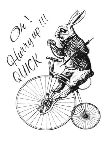 Clear Stamps Imported - Cute Rabbit Says Hurry Up Quick 9cm * 10cm