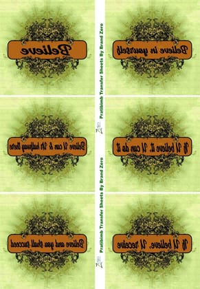 Brand Zero Pratibimb Transfer Sheets - Coffee