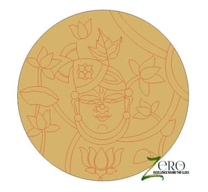 Brand Zero Pre Marked MDF Base - Banke Bihari Desing1 - Select Your Preference Of Size & Thickness