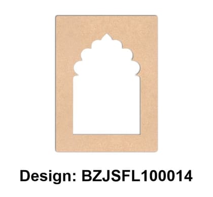 Brand Zero Plain MDF Diy Jharokha Base - Single Frame Layer - Design BZJSFL10014 - Select Your Preference Of Size & Thickness Brand Zero Plain MDF Diy Jharokha Base - Single Frame Layer - Design BZJSFL10014 - Select Your Preference Of Size & Thickness