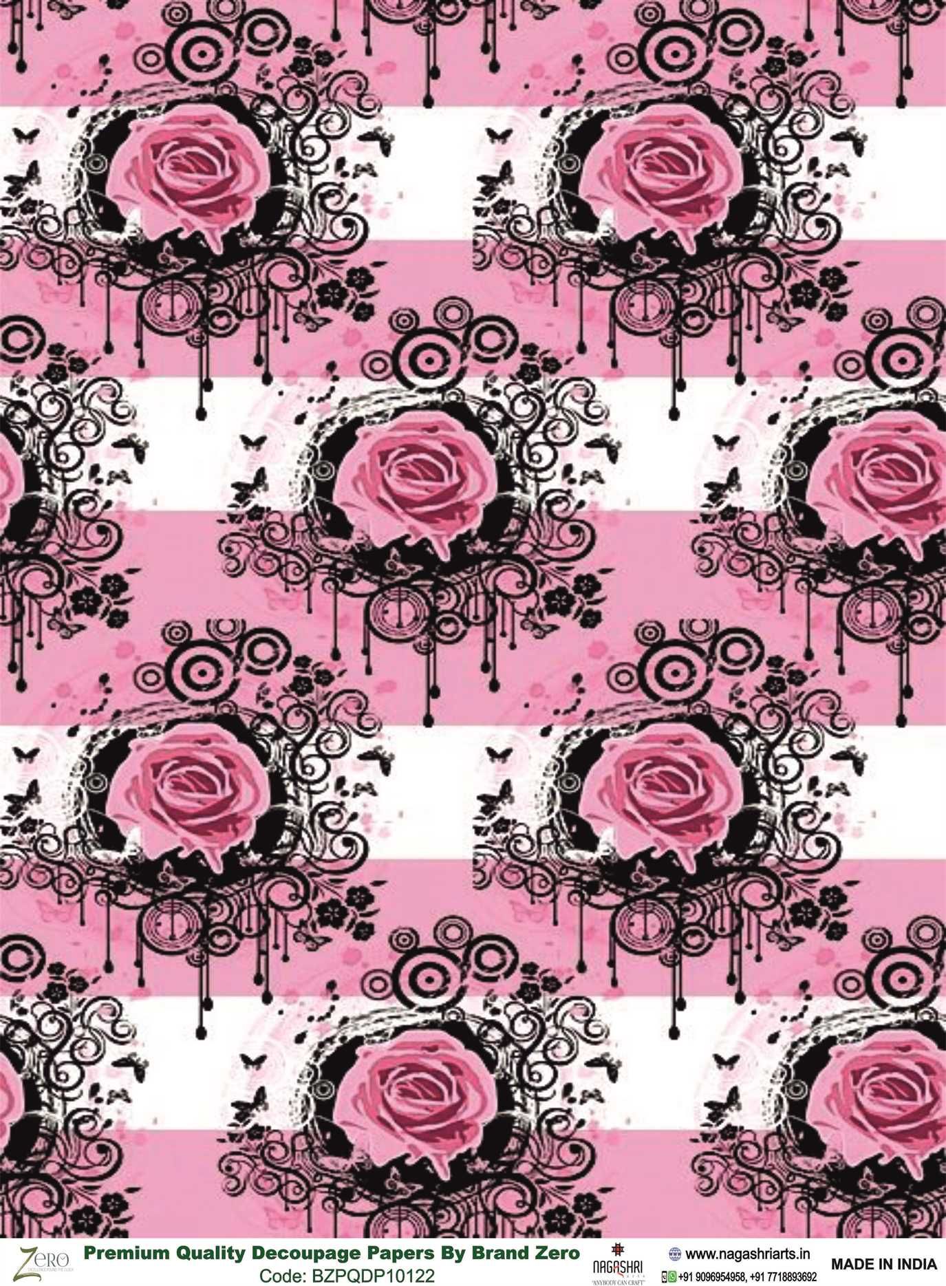 Brand Zero Premium Quality Decoupage Paper Pack of Two - Design Code: BZPQDP10122