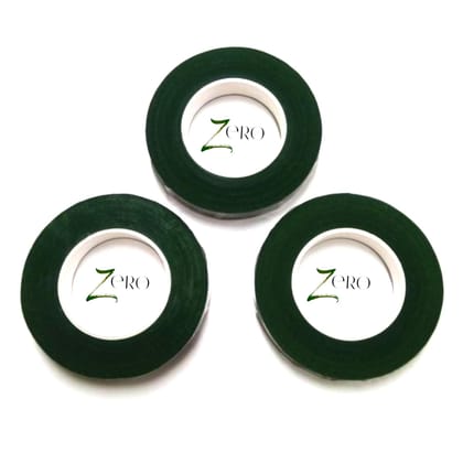 Brand Zero - Flower Making Floral Tape Dark Green Color  - 30 Meters Roll
