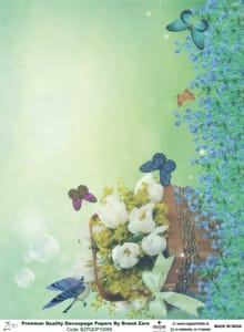 Brand Zero Premium Quality Decoupage Paper Pack of Two - Design Code: BZPQDP10089