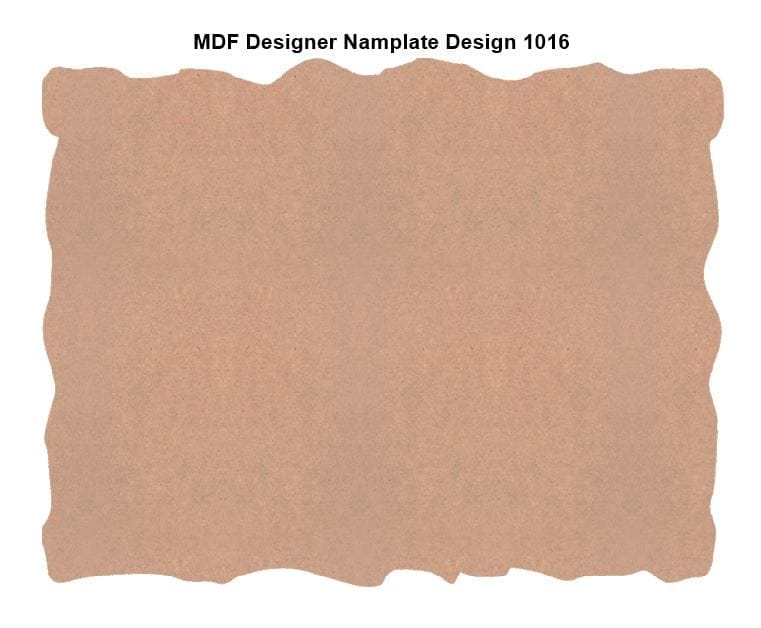 Brand Zero MDF Designer Name Plate Base - Design 1016 - Select Your Preference Of Size & Thickness