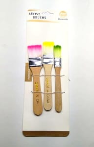 Flat Artist Brush Set of 3 pcs
