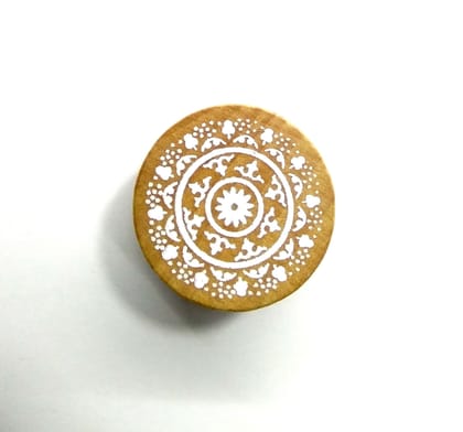 Wooden Block Stamp Round - Design 5