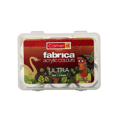 Camlin Kokuyo Fabrica Acrylic Color Ultra - 10ml Each, 6 Shades