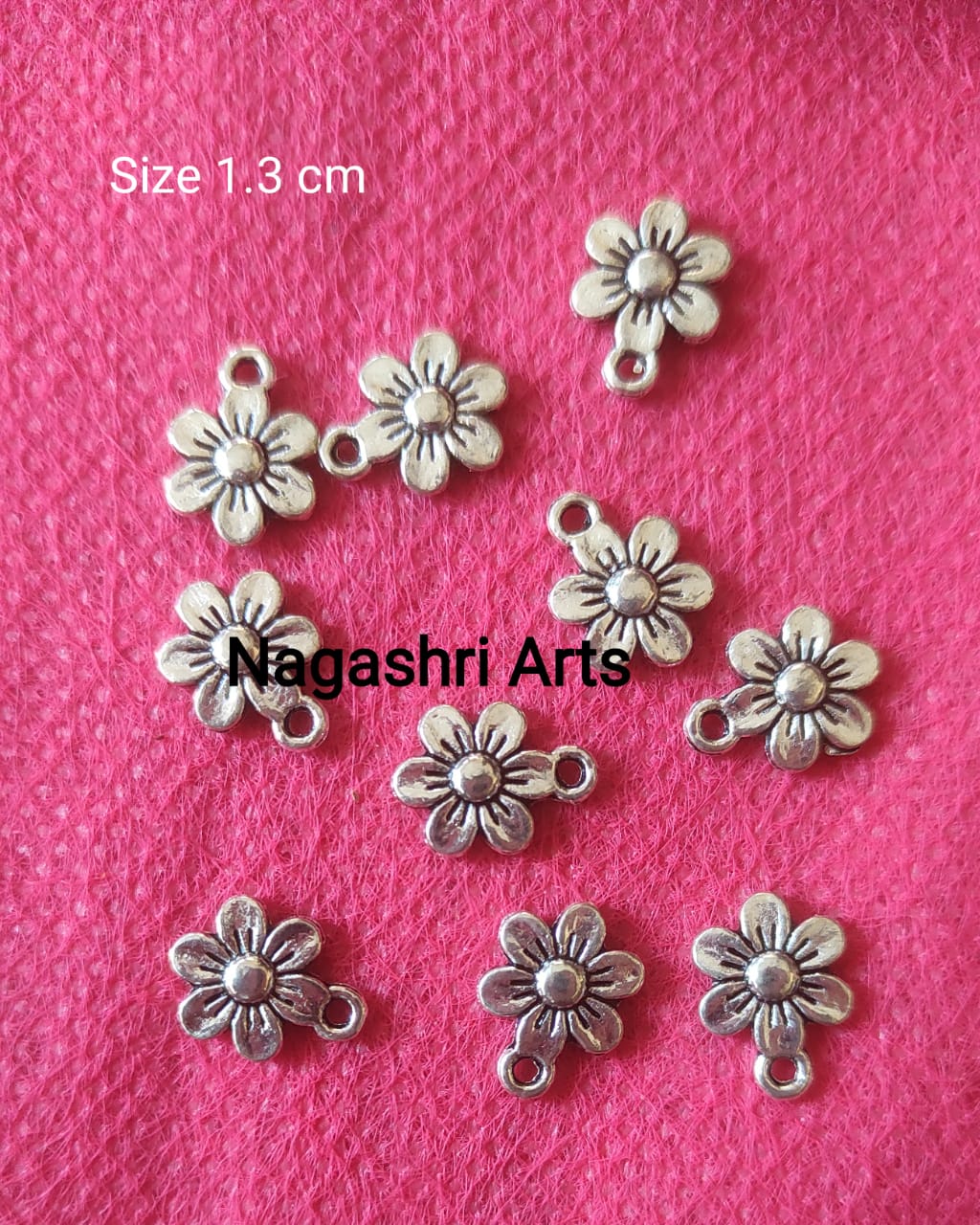 Brand Zero Metal Charms - German Silver Pendent Pack of 10 Pcs