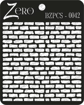 Brand Zero Pratibimb Craft Stencil - Code: BZPCS-0042 - Rough Bricks Background Stencil