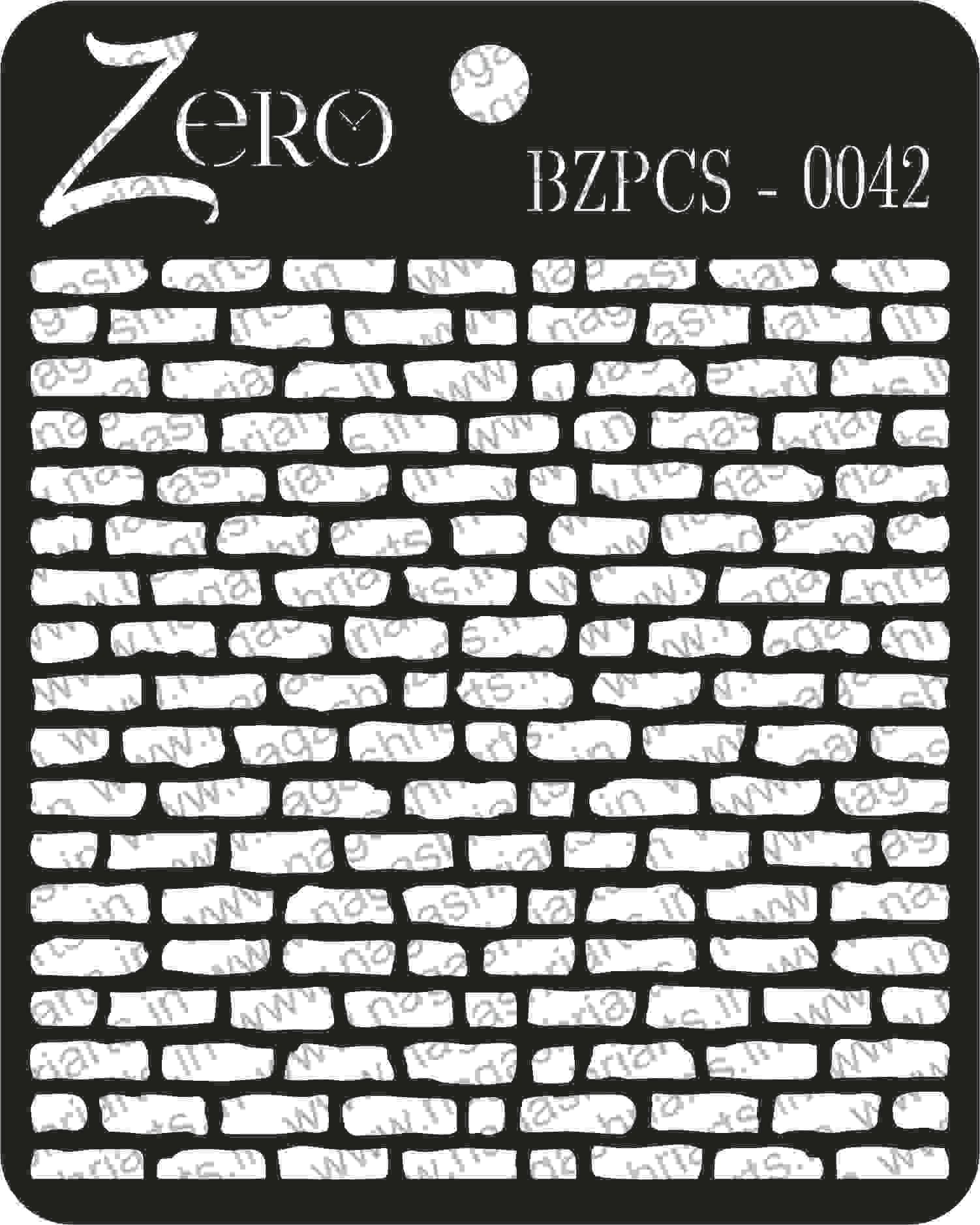 Brand Zero Pratibimb Craft Stencil - Code: BZPCS-0042 - Rough Bricks Background Stencil