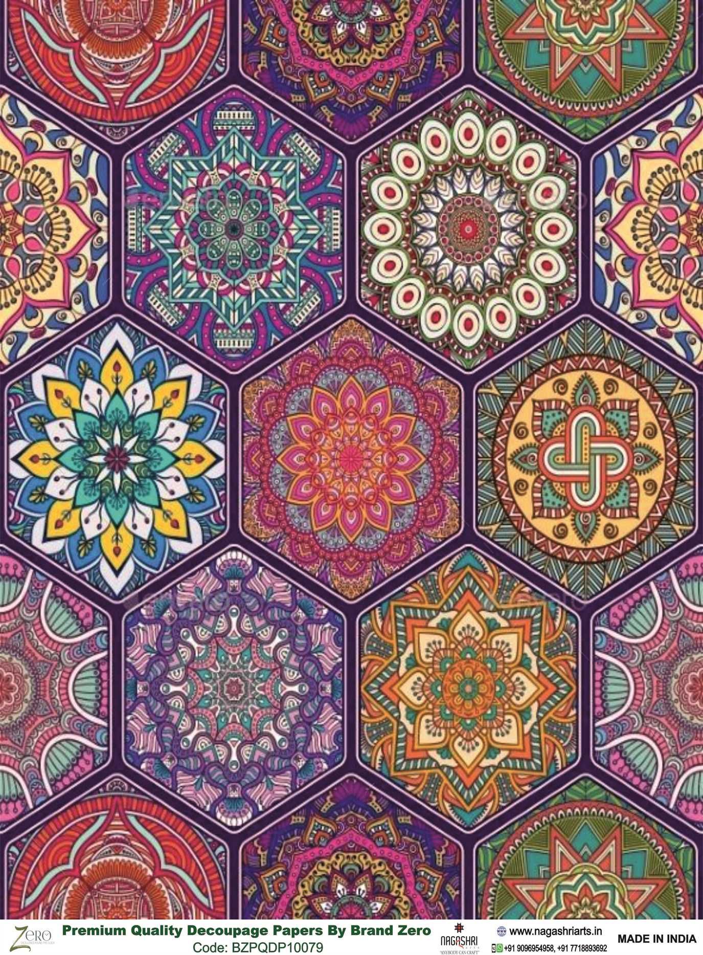 Brand Zero Premium Quality Decoupage Paper Pack of Two - Design Code: BZPQDP10079