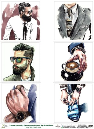 Brand Zero Luxury Speciality Decoupage Paper - BZLQDP11008