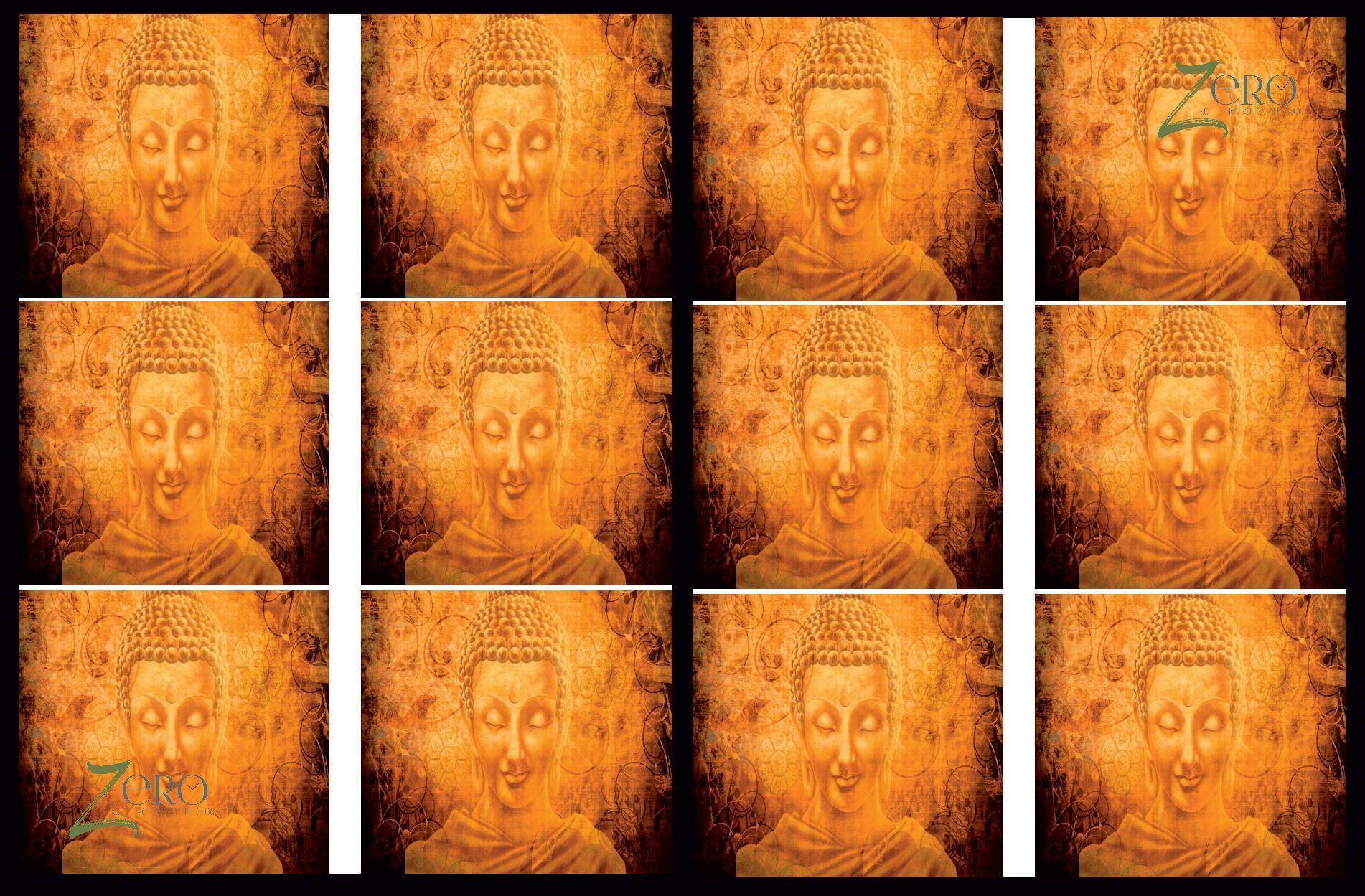 Brand Zero Luxury Speciality Decoupage Paper- Buddha Face Bright Brown Tiles