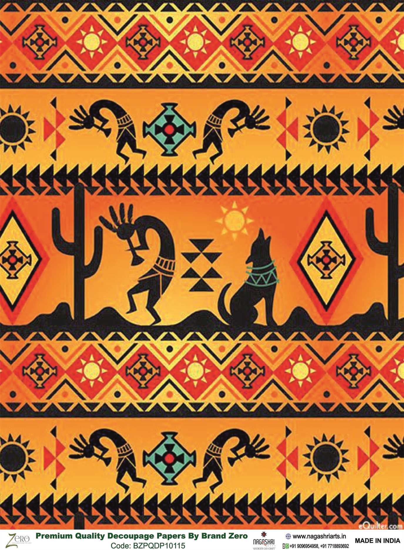 Brand Zero Premium Quality Decoupage Paper Pack of Two - Design Code: BZPQDP10115