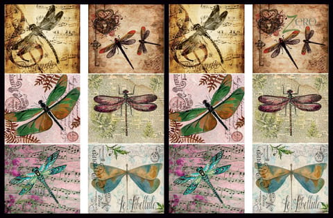 Brand Zero Luxury Speciality Decoupage Paper - Dragonflies
