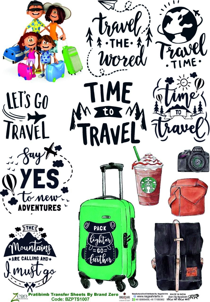 Brand Zero Pratibimb Transfer Sheets - BZPTS1007-Travel Time