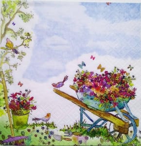 Decoupage Napkin / Tissue papers - 33cm by 33cm - Garden