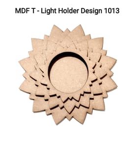 Brand Zero MDF Tea Light Holder Triple Layer - Design BZMDFTEALHDTL1013
