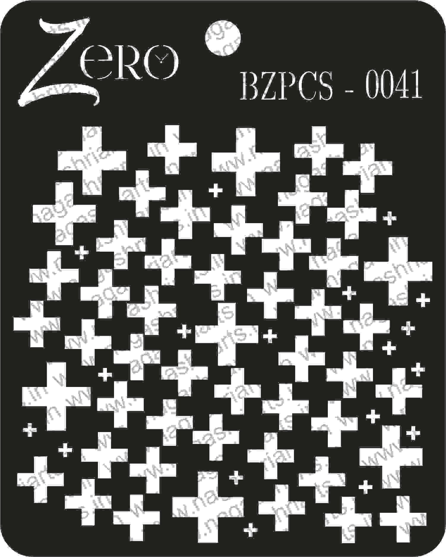 Brand Zero Pratibimb Craft Stencil - Code: BZPCS-0041 - Plus Sign Background Stencil