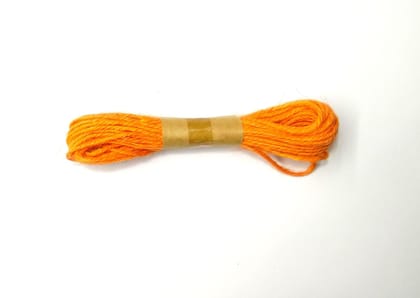 Jute Twine String 10 Meter Roll - Orange 3 Ply - 2mm Diameter