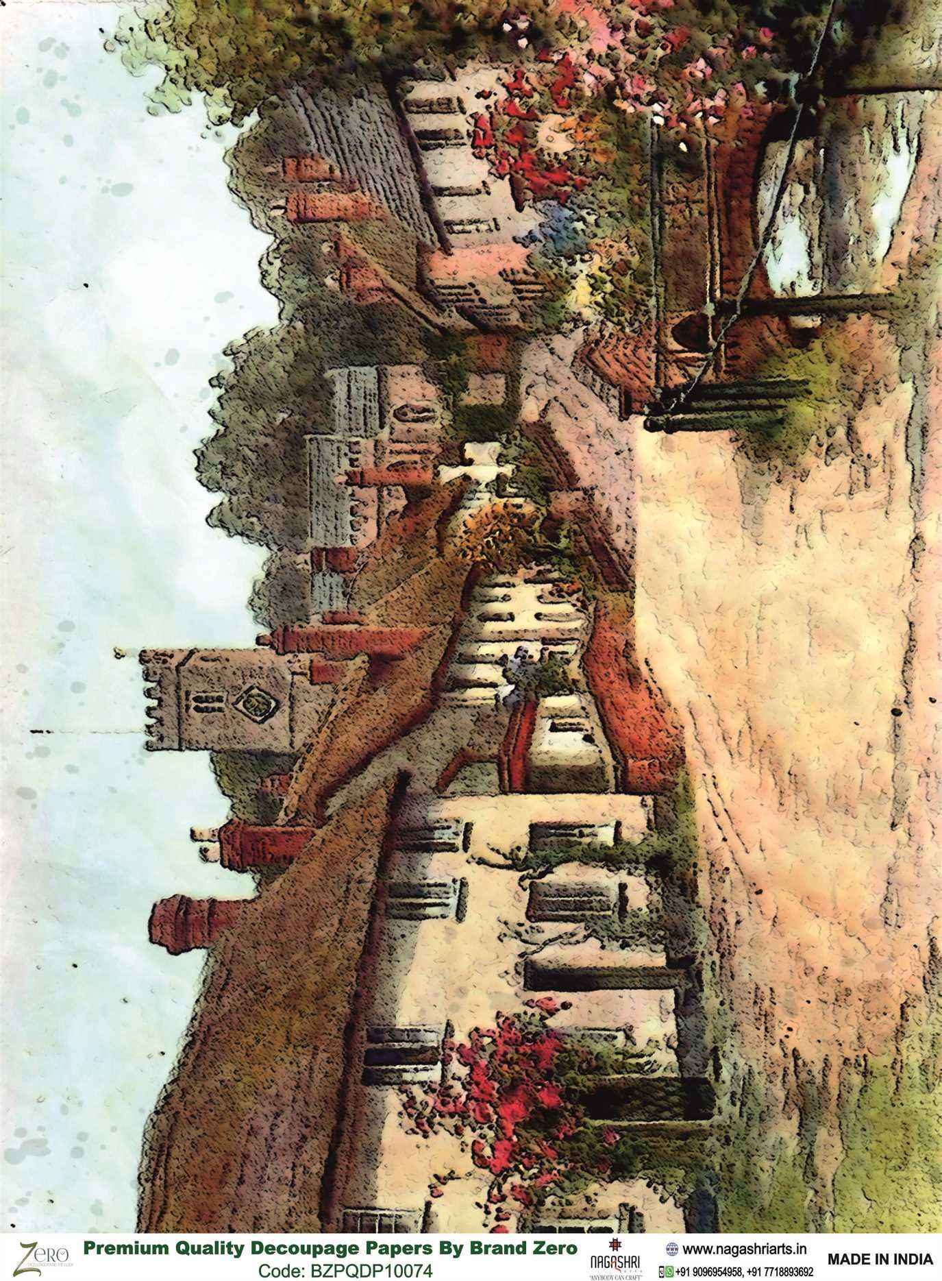 Brand Zero Premium Quality Decoupage Paper Pack of Two - Design Code: BZPQDP10074