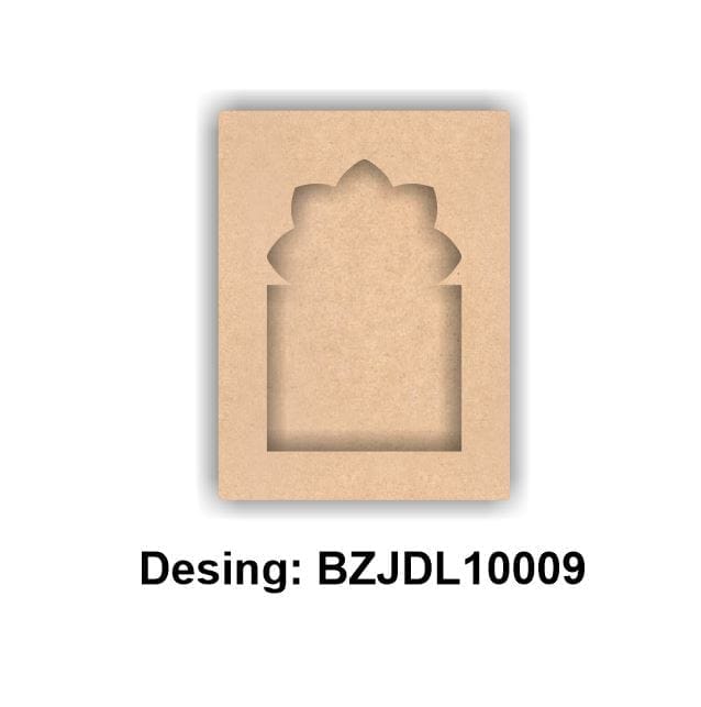 Brand Zero Plain MDF Diy Jharokha Bases Double Layer -  Design BZJDL10009 - Select Your Preference Of Size & Thickness