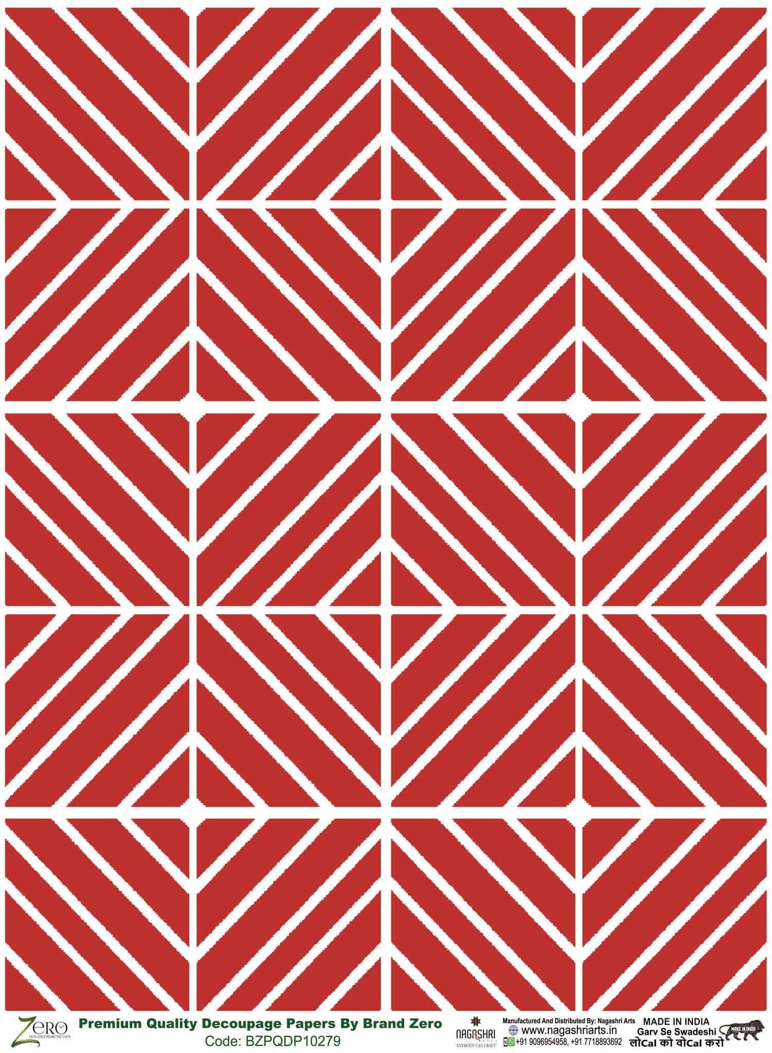 Brand Zero Premium Quality Decoupage Paper Pack of Two - Design Code: BZPQDP10279