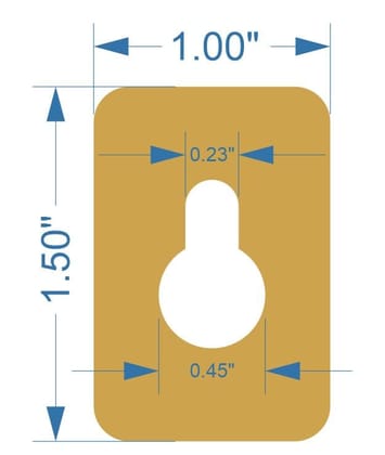 Brand Zero MDF Hooks Design 1 - Size 1.50 Inches Height