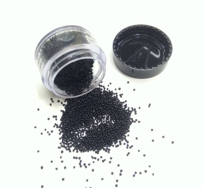 Micro Mini Pearl Beads Black 10 Gms