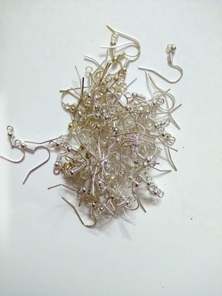 Silver Finish Earring Hooks- Jewelery Findings