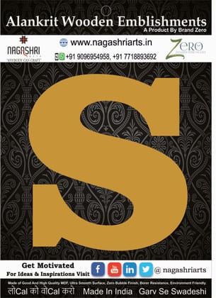 Brand Zero Alphabets, Numbers, Monograms - Upper Case S - CLBBT Font - Select Your Preference