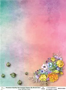 Brand Zero Premium Quality Decoupage Paper Pack of Two - Design Code: BZPQDP10087
