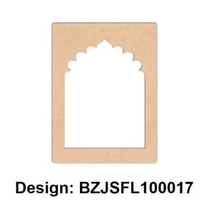 Brand Zero Plain MDF Diy Jharokha Base - Single Frame Layer - Design BZJSFL10017 - Select Your Preference Of Size & Thickness
