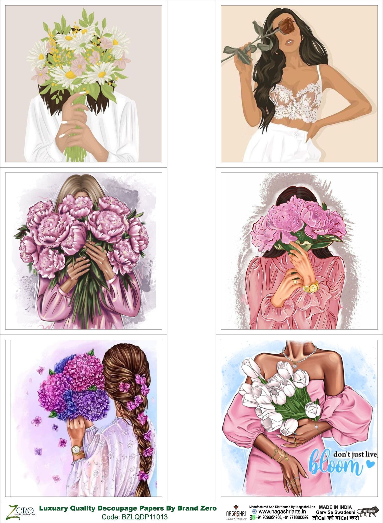 Brand Zero Luxury Speciality Decoupage Paper - BZLQDP11013