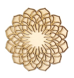 Brand Zero Double Layer MDF Rangoli Base - Design 1031 - Select Your Preference Of Size & Thickness