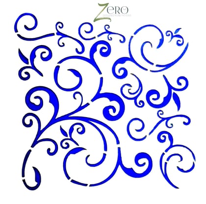 Imported Stencils- 5"*5"- Swirly Swirls Background