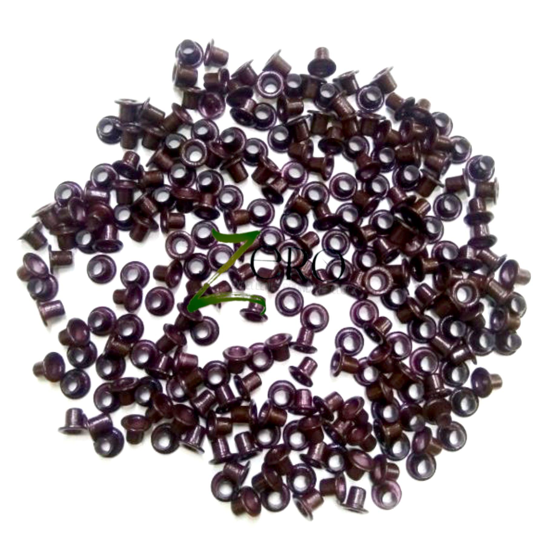 Brand Zero Chocolate Brown Colour Eyelits Standard Size - Pack of 100 pcs