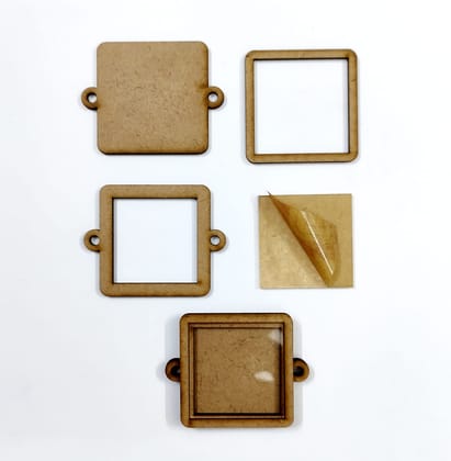 Brand Zero MDF Shaker Rakhi Base / Key Chain Base Design 1 - Size: 5.08 CM by 3.96 CM And 7.5 mm Thick Brand Zero MDF Shaker Rakhi Base / Key Chain Base Design 1 - Size: 5.08 CM by 3.96 CM And 7.5 mm Thick