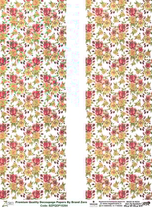 Brand Zero Premium Quality Decoupage Paper Pack of Two - Design Code: BZPQDP10264