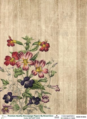 Brand Zero Premium Quality Decoupage Paper Pack of Two - Design Code: BZPQDP10028