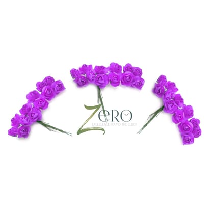 Bunch of 36 Pcs Hand Made Paper Flower - Purple Color Bunch of 36 Pcs Hand Made Paper Flower - Purple Color