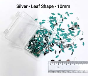 Silver Mirror Cutouts for Lippan Art - Leaf / Eye Shape - 10mm - Select Your Quantity