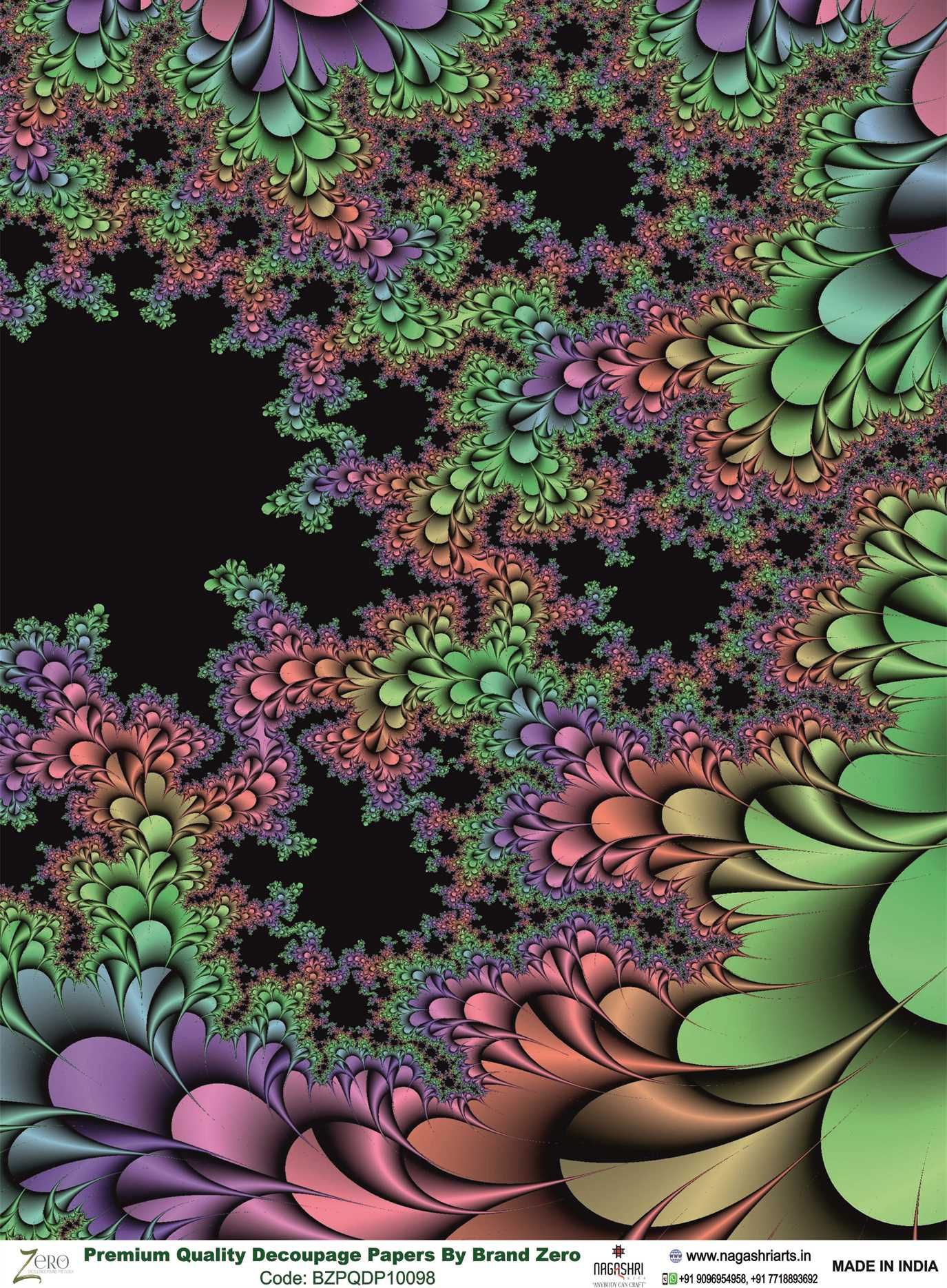 Brand Zero Premium Quality Decoupage Paper Pack of Two - Design Code: BZPQDP10098