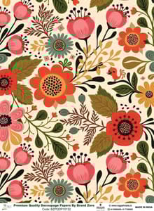 Brand Zero Premium Quality Decoupage Paper Pack of Two - Design Code: BZPQDP10132