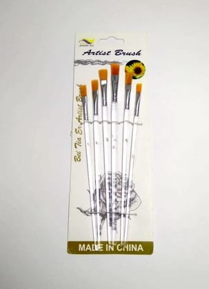 Flat Artist Brush Set of 6 pcs