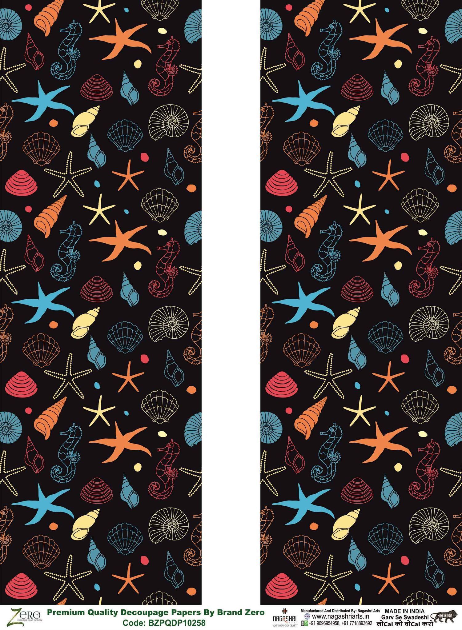 Brand Zero Premium Quality Decoupage Paper Pack of Two - Design Code: BZPQDP10258